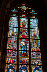 Wall Mural - virgin Mary. Stained glass