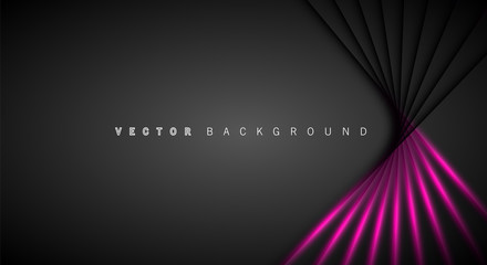 Wall Mural - pink light line shadow dark grey luxury background