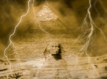 Fantasy Image Of The Curse On The Pyramids And The Sphinx
