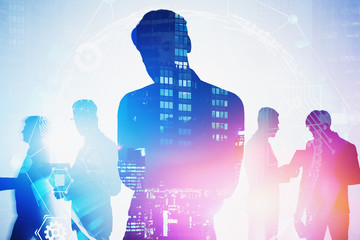 Poster - Business leader in city, global connection
