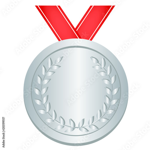 銀メダルの素材イラスト Stock Vector Adobe Stock