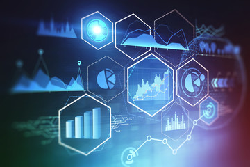 Poster - Immersive digital interface with graphs and data