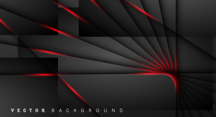 Wall Mural - red light line shadow dark grey luxury background