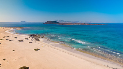 Sticker - aerial view of the east coast of fuerteventura