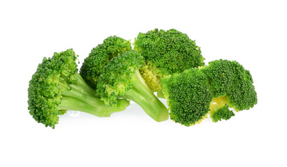 Wall Mural - boiled broccoli vegetables isolated on white background