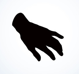 Wall Mural - Relaxed hand. Vector drawing