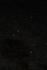 cloudless starlit night sky with southern cross and bright stars as panorama view for wallpaper and 