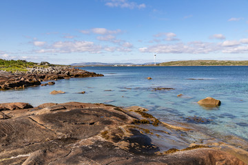 Sunny day in beach and Eolic power in Carraroe