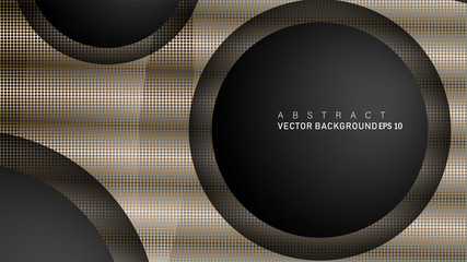 Wall Mural - design vector backgrounds that overlap with neutral combination color gradient on black space circle