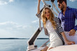 © ASjack - Sexy couple on the luxury yacht,  sail