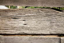 Old Wooden Fence Close Up