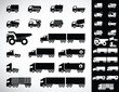 © madedee - Trucks icons set