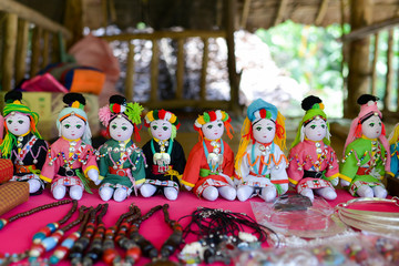 Colorful Tribal doll.Traditional colorful cloth doll.Tribal souvenir.