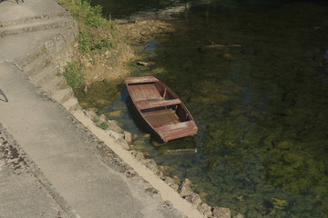 old boat on the river