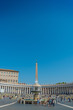 The Bernini Fountain and the Egyptian Obelisk in the center and the Doric colonnades surrounding St. Peter's Square in the Vatican