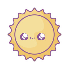 Sticker - cute hot sun kawaii style