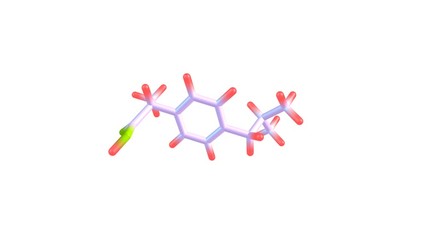 Poster - Ibuprofen molecule - medication of the nonsteroidal anti-inflammatory drug class