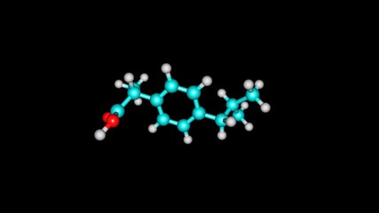 Poster - Ibuprofen molecule - medication of the nonsteroidal anti-inflammatory drug class