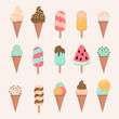 sweet ice cream, isolated. vector