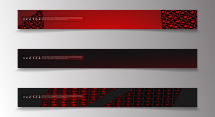 Vector banners with light red backgrounds suitable for advertising and so on. technology design. eps 10