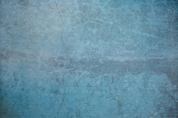 Blank grunge concrete wall blue color for texture background