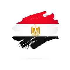 Wall Mural - Egyptian flag. Vector illustration. Revolution Day in Egypt.