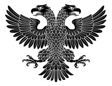 Double Headed Eagle With Two Heads Possibly A Roman Russian Byzantine Or Imperial Heraldic Symbol