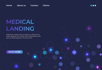 Medical landing concept. Medicine service and ambulance emergency abstract website. Vector illustrations innovation web page health insurance or pharmacy
