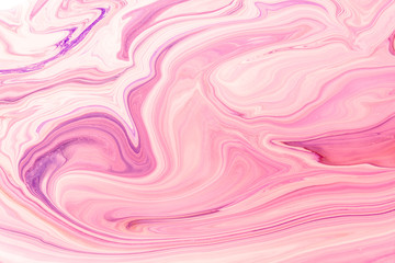 Wall Mural - Pink Acrylic pour Color Liquid marble abstract surfaces Design.