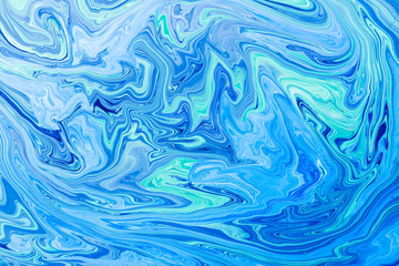 Blue Acrylic pour Color Liquid marble abstract surfaces Design.