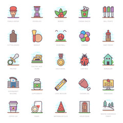 Poster - Meal Flat Icons Pack