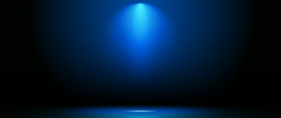 Wall Mural - vector illustration abstract empty blue and black color studio room. graphic design with blank, empt
