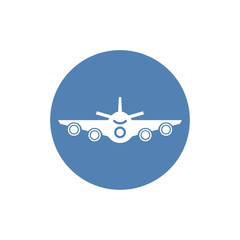 Wall Mural - Vector airplane Icon. Flat vector illustration on white background. EPS 10