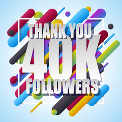 Wall Mural - Thank You 40000 followers banner