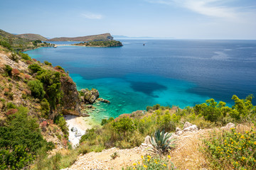 beautiful view on Porto Palermo in Albania