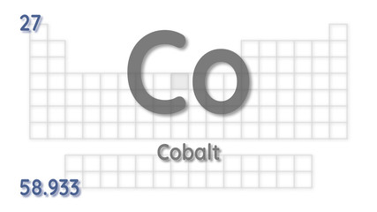 Canvas Print - Cobalt chemical element  physics and chemistry illustration backdrop
