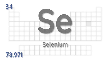 Wall Mural - Selenium chemical element  physics and chemistry illustration backdrop