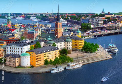 Panorama of Stockholm, Sweden Wallpaper Mural