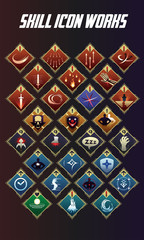 Vector Illustration of GUI Skill icon pack