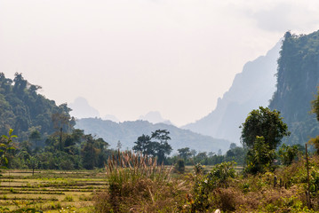 Canvas Print - Karst landscape, Laos