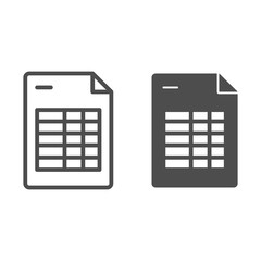 Poster - Agenda list line and glyph icon. Time table note vector illustration isolated on white. Calendar program outline style design, designed for web and app. Eps 10.