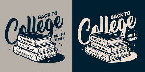 Wall Mural - vintage college monochrome print