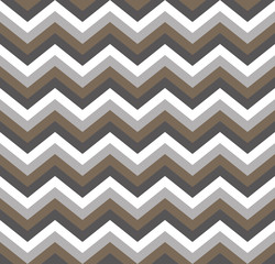 Canvas Print - background of zigzag stripes in white, grey and brown