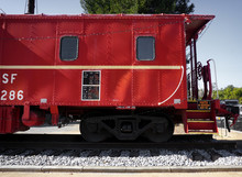 Old And Aged Vintage Train Caboose