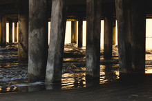 Concrete Supports Under A Pier