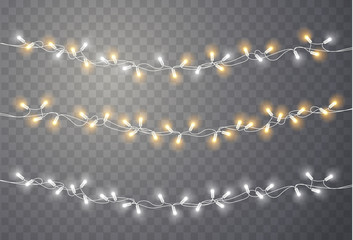 Christmas lights. Light bulb garland