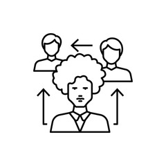 Fototapete - Learning, sharing icon. Element of education line icon