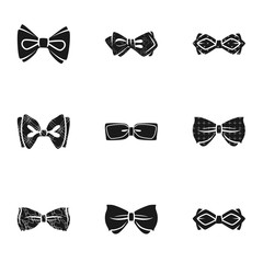 Poster - Ceremony bow tie icon set. Simple set of 9 ceremony bow tie vector icons for web design isolated on white background