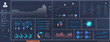 Great dashboard UI,UX,KIT  Infographic template. Modern web app UI with graphs round bars and charts, clean and simple app interface. GUI elements. Vector admin panel with creative workflow design