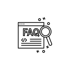 Poster - Faq, seo, web, answer icon. Element of customer services icon